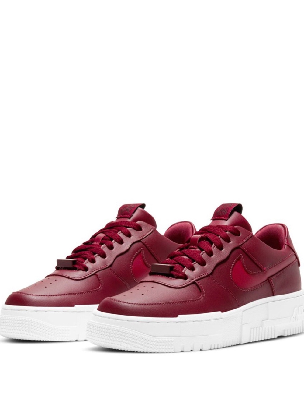 Nike Women's Air Force One Pixel team red and white size 8 like new - Picture 12 of 16